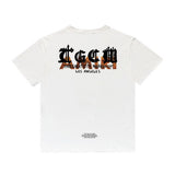 Amiri T Shirt Letter Print Casual Hip Hop round Neck Short Sleeve T-shirt