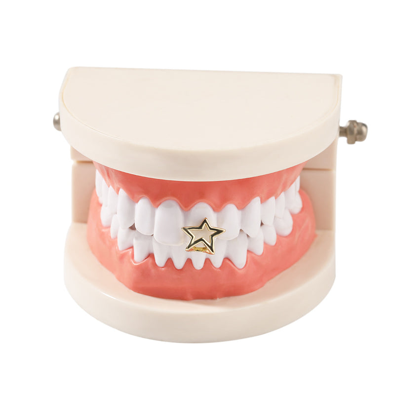 Grillz Design Sense Pentagram Braces Hip Hop Rap Braces Spectrum