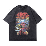 Men T-Shirt Dragon Ball Anime Print Distressed