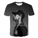 Nipsey Hussle T Shirts 3D Digital Printing Words