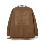 Women Jackets Retro Three-Dimensional Embossed Baseball Uniform All-Matching