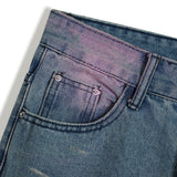 Men Jeans Retro Loose Spray Painting