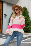 Women Pullover Sweater Loose plus Size Sexy Stripes Sweater