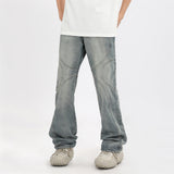 Men Jeans Personality Design Patchwork Retro
