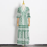 Bohemian Dress French Vintage Stripe Temperament Dress