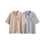 Unisex Shirt Retro Plaid Loose Casual