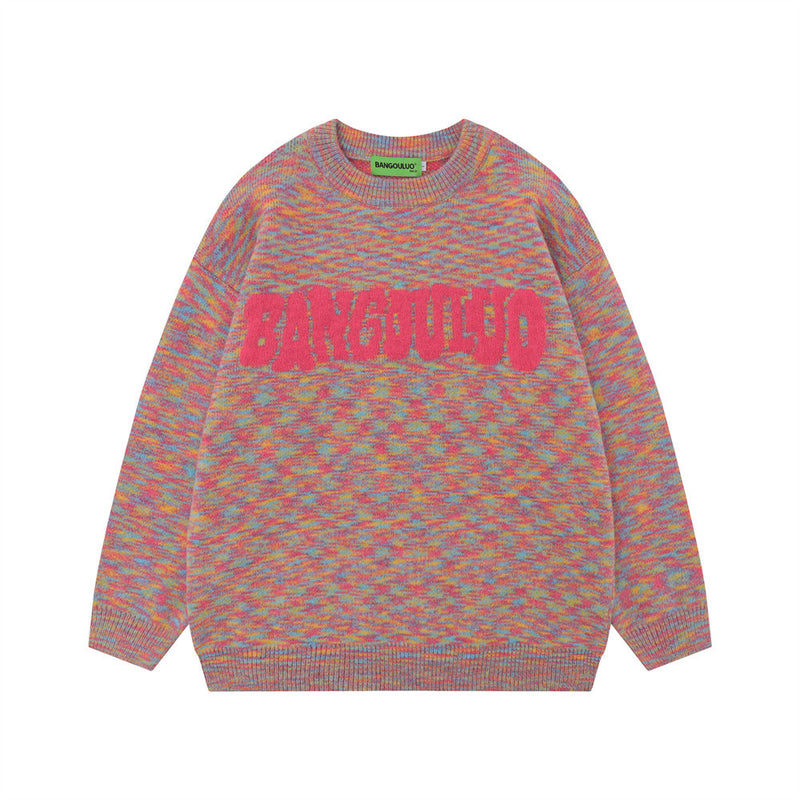 Men Sweater Jacquard Floral Wool