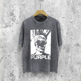 Purple Brand Distressed T Shirts Short Sleeve