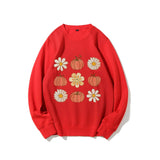 Flowers And Pumpkins Sweatshirt Pumpkin Fall Tee Cozy Autumn