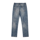 Men Jeans Zipper Slit Retro Loose All-Match