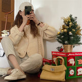 Women Knitted Cardigan Loose Knitted Cardigan Sweater