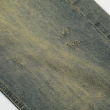 Men Jeans Bell-Bottom Pants Ripped Distressed Loose