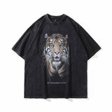 Men T-Shirt Vintage Cartoon Printed Short Sleeve