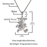 Jewelry Hip Hop TRAP Full Diamond Cartoon Pendant Fashion Necklace Spectrum