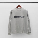 Fog Fear of God Essentials T Shirt Double Line Long Sleeve Letter Drop Shoulder Bottoming T-shirt