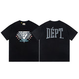 Gallery Dept T-Shirt Letter Pattern Washed Old Short Sleeve T-Shirt