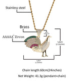 Jewelry Design Diamond Pendant Necklace Animal Jesus Pieces