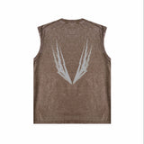 Purple Brand Distressed Tank T Shirts Distressed Sleeveless T-shirt Vest