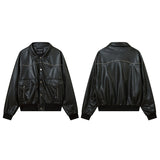 Women Jackets Rivet Pu Wallet Vintage Leather