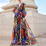 Bohemian Dress French Style Retro Elegant Chiffon Dress