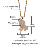 Jewelry INS Tide Brand Full Diamond Cross Pendant Necklace Hip Hop Crosses Spectrum St. Valentine's