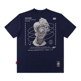 Men T-Shirt Butterfly Print Versatile Casual Loose