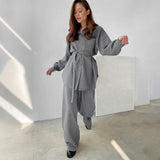 Women Co-Ords Autumn and Winter Suit Long Sleeve Casual