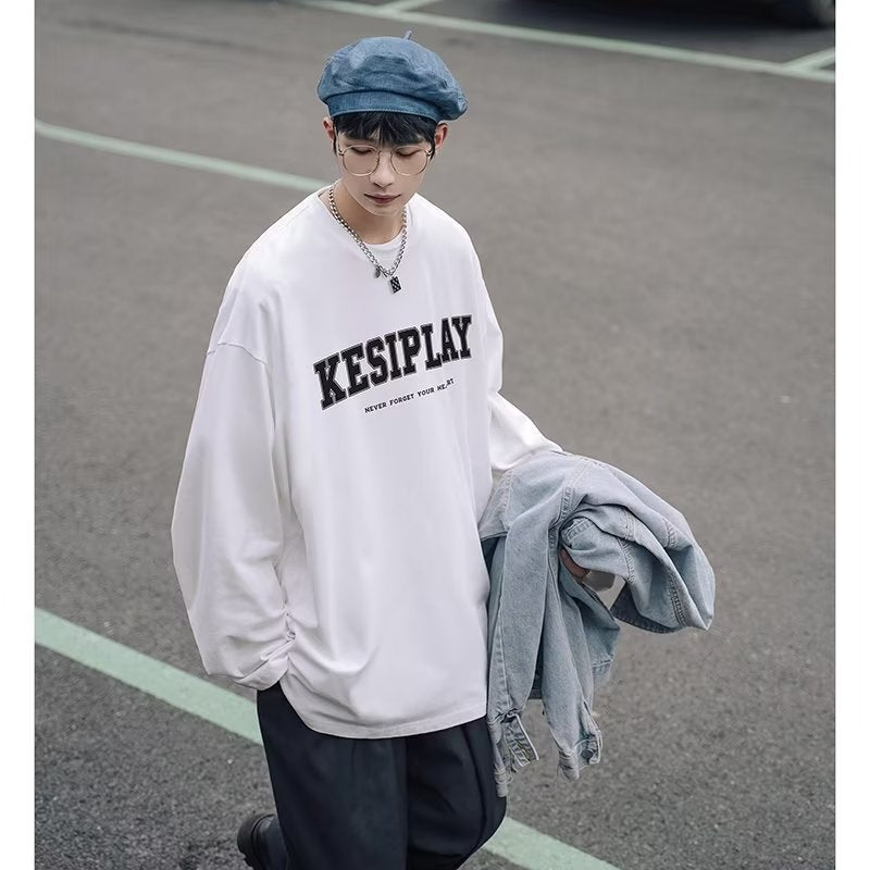 Men T Shirt Cityboy Simple Vintage Bottoming Shirt