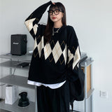Women Pullover Sweater Vintage Loose Pullover Loose