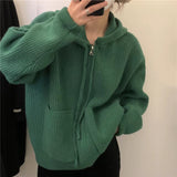 Women Knitted Cardigan Thickened Loose Knitted Cardigan