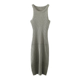 Women Dresses Knitted Sleeveless Vest Dress Sexy