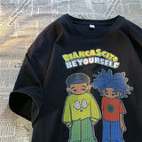 Men T Shirt Vintage Cartoon Doll Printing