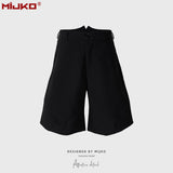 MIJKO Mens Shorts Irregular Casual Unisex Shorts