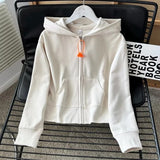 Women Hoodie Loose Solid Color Simple