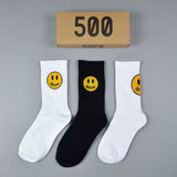 Men socks smiley face medium tube