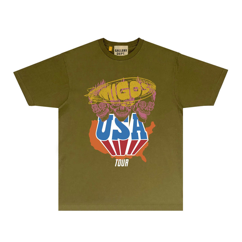 Gallery Dept T Shirts European And American Tee Shirt Short Sleeve T-Shirt Blouse