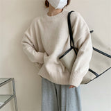 Women Pullover Sweater Loose and Lazy Style Knitwear