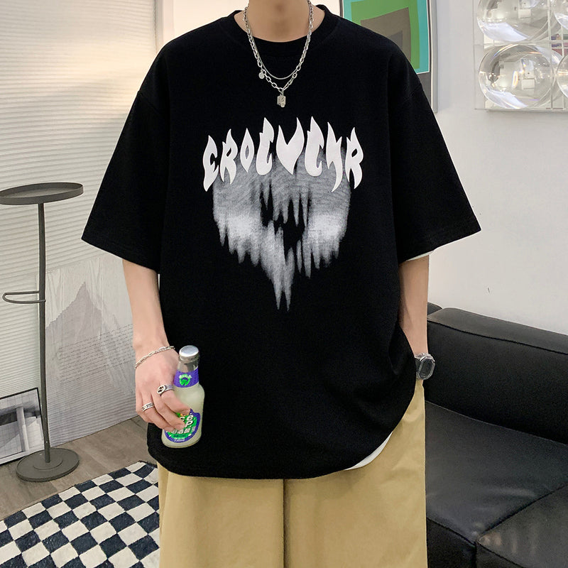 Men T Shirt Summer Versatile Creative Printing
