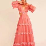 Bohemian Dress Fashion Hollowed-out Embroidery Dress