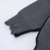 Men Sweater Cross Ripped Knitted Sweater