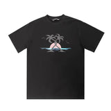 Palm Angle T Shirts Sunset Coconut Pattern