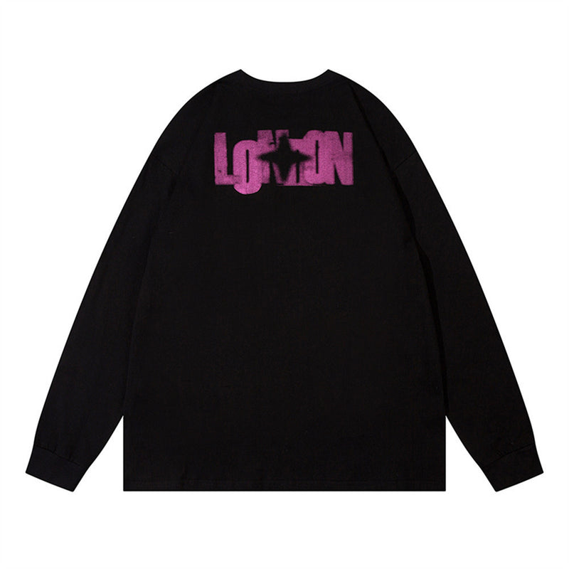 Men Long Sleeve T-Shirt Personalized Printed Cotton