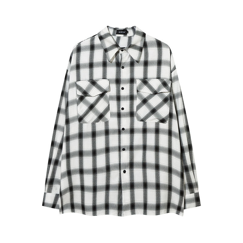 Long Sleeved Shirt Retro Plaid Long Sleeve Shirt