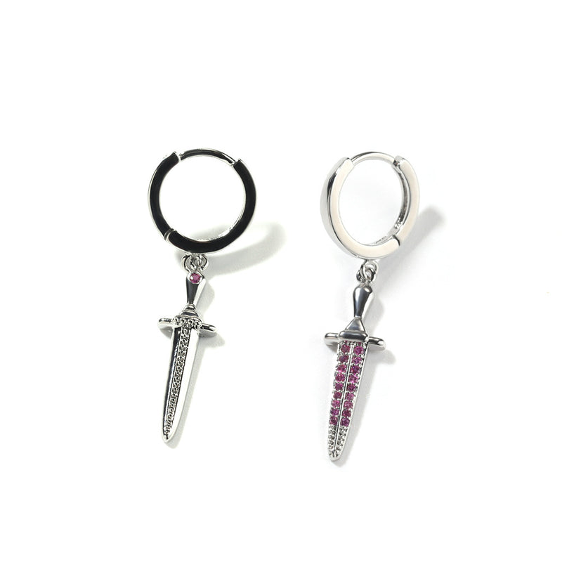Earrings Zircon Sword Pendant Earrings Spectrum Armament