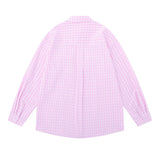 Men Long Sleeved T Shirt Spring and Autumn Yarn-Dyed Plaid Long Sleeve Shirt Men's Fashion Brand Bowknot Shirt