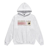 Men Fleece Lined Hoodie Fall/Winter Hoodie Men's Loose Leisure Pullover Letter Printing Oversize