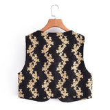 Women Vest Embroidery Short Vest Design Sense