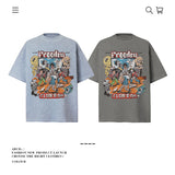 American vintage street T-shirt pure cotton men's and women's summer loose