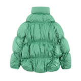Men Cotton Padded Jacket Pure Color Thickened Bread Coat Men's Winter Warm Cotton-Padded Coat