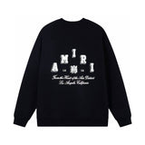 Amiri Sweatshirt Autumn and winter AMI front and rear LOGO letter pattern sweater men and women